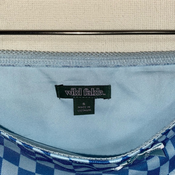 Blue Checkered Women's Skirt - Picture 4 of 4